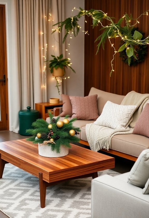 incorporate festive plant decor