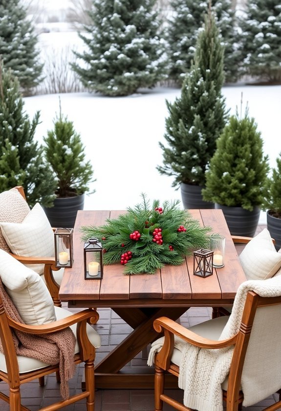 incorporate seasonal foliage decor