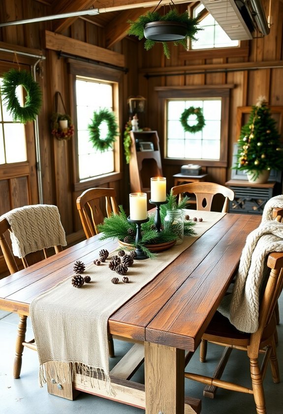 rustic dining table decor