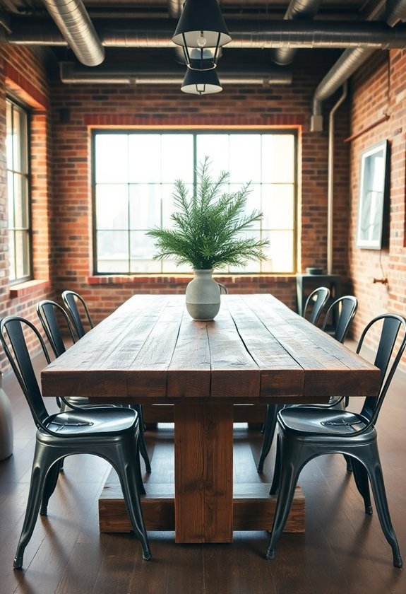 select a rustic table