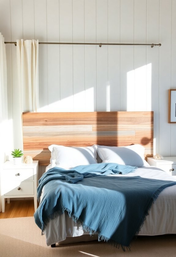 diy recycled wood headboard