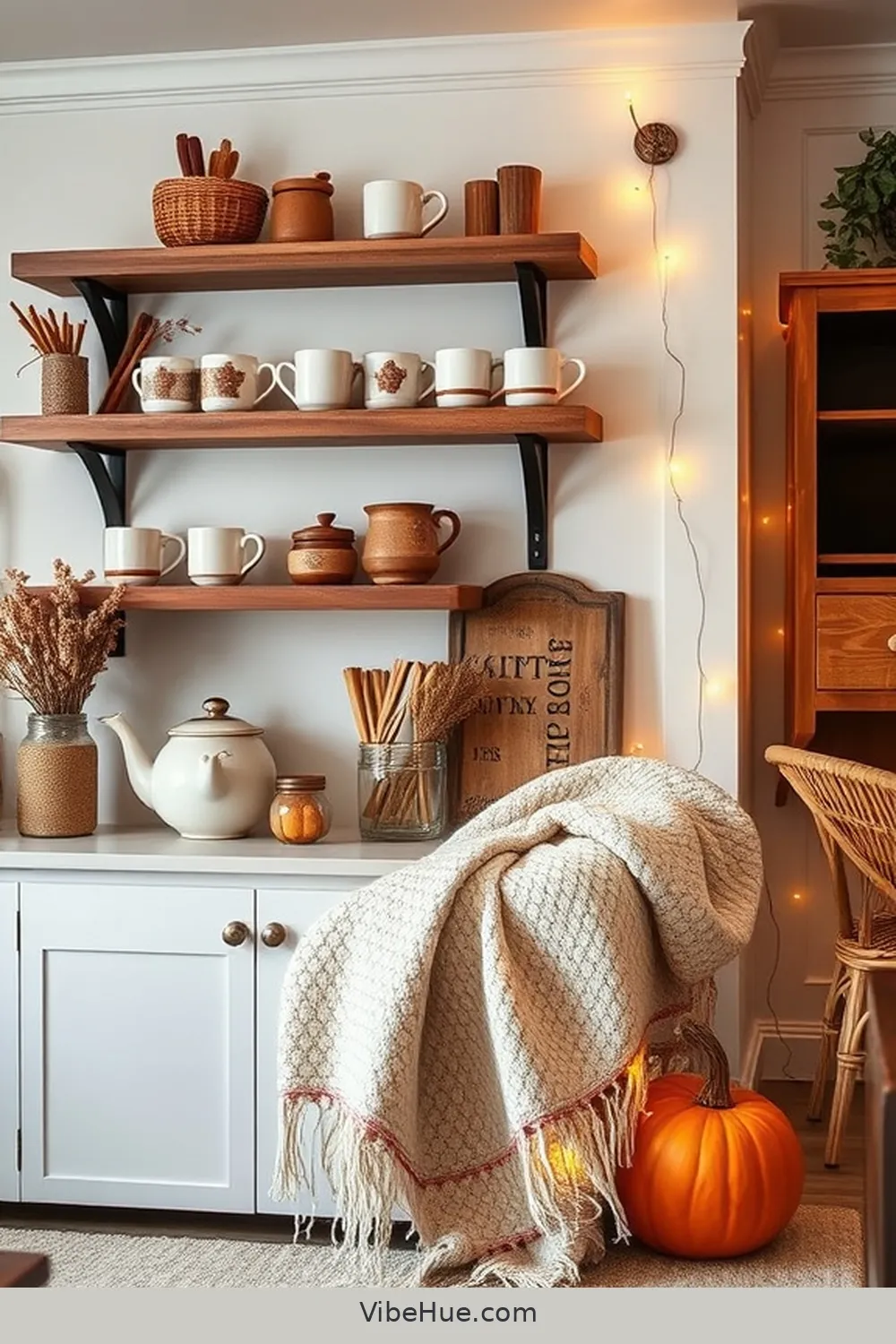 15 Cozy Ideas for a Fall Living Room in Modern Farmhouse Style 9 Arrange a Warm Beverage Station for 15 Cozy Ideas for a Fall Living Room in Modern Farmhouse Style