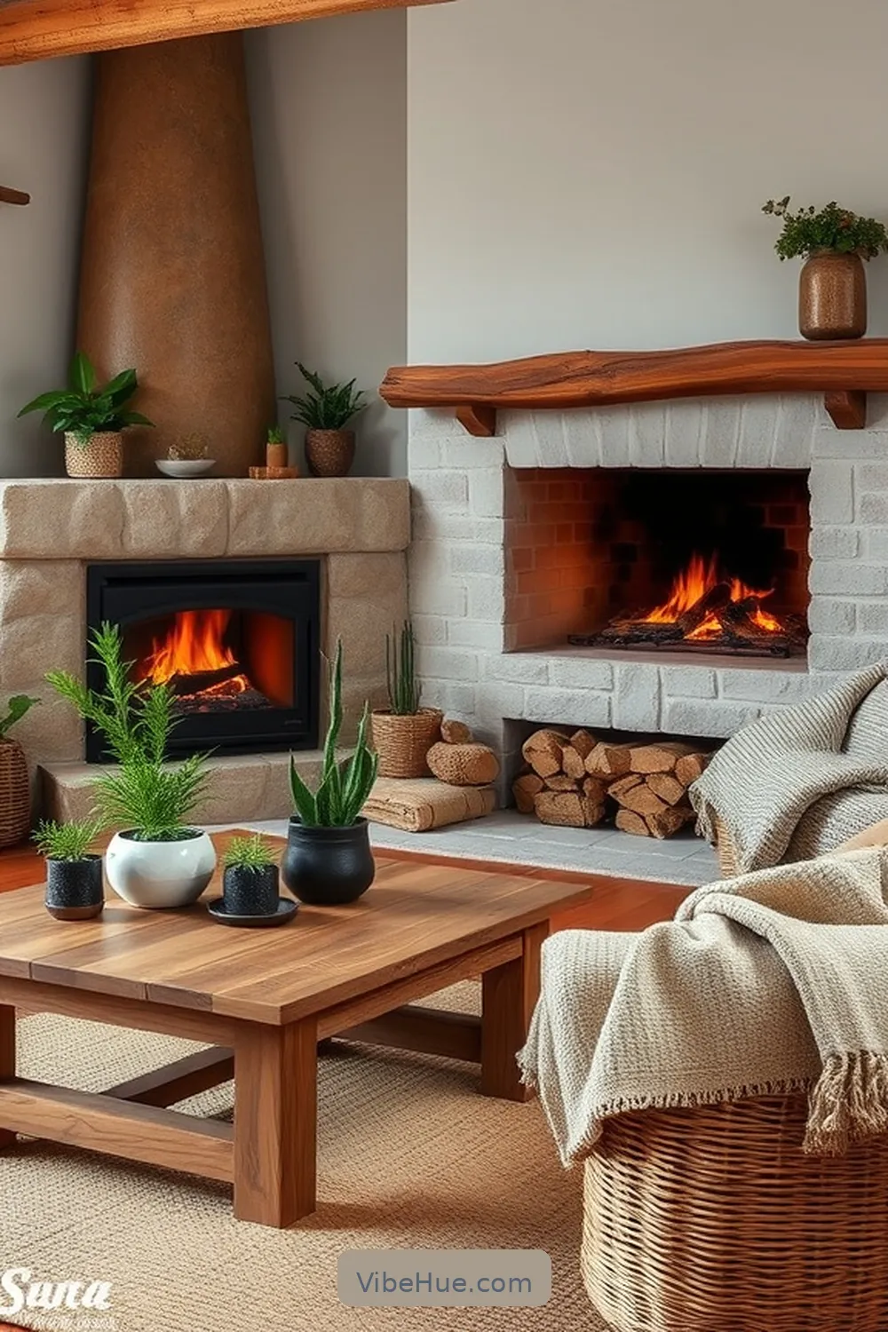 15 Cozy Ideas for a Fall Living Room in Modern Farmhouse Style 4 Incorporate Natural Elements for 15 Cozy Ideas for a Fall Living Room in Modern Farmhouse Style