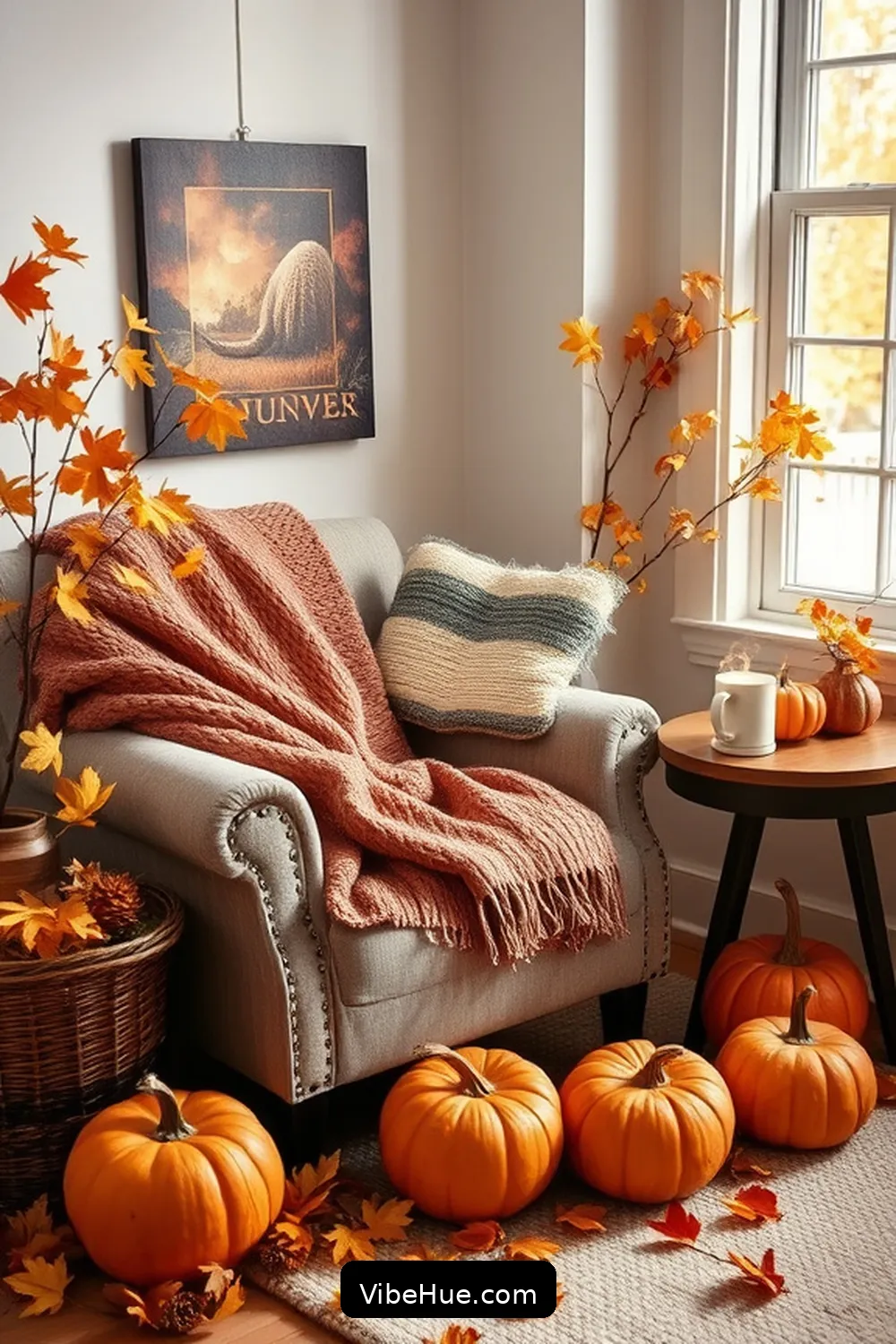 15 Cozy Ideas for a Fall Living Room in Modern Farmhouse Style 16 Set Up a Reading Nook for 15 Cozy Ideas for a Fall Living Room in Modern Farmhouse Style