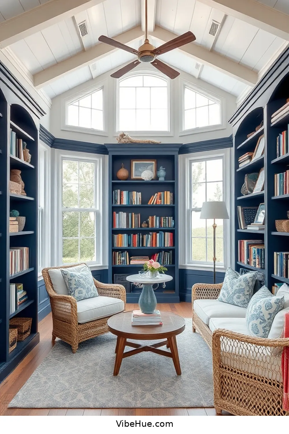 15 Design Ideas for a Year-Round Coastal Style Library 5 Add Nautical Accents for 15 Design Ideas for a Year-Round Coastal Style Library