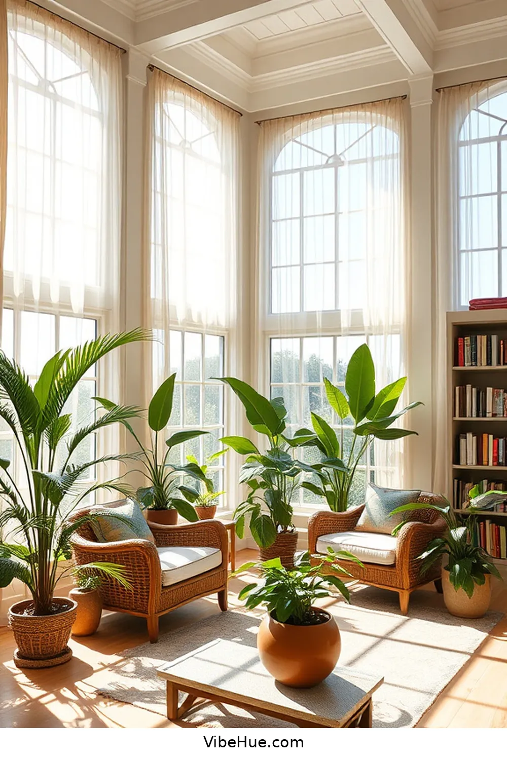15 Design Ideas for a Year-Round Coastal Style Library 13 Utilize Large Windows for Natural Light for 15 Design Ideas for a Year-Round Coastal Style Library