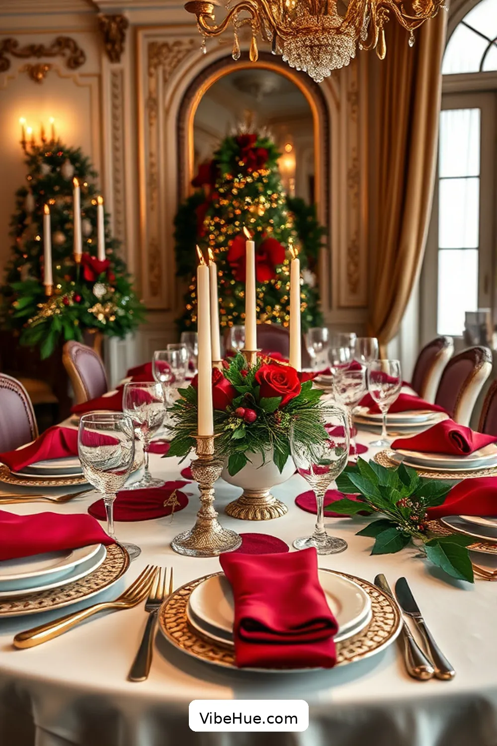 Select a Classic Color Palette for 15 Essential Decor Ideas for a Holiday Dining Room in Traditional Style