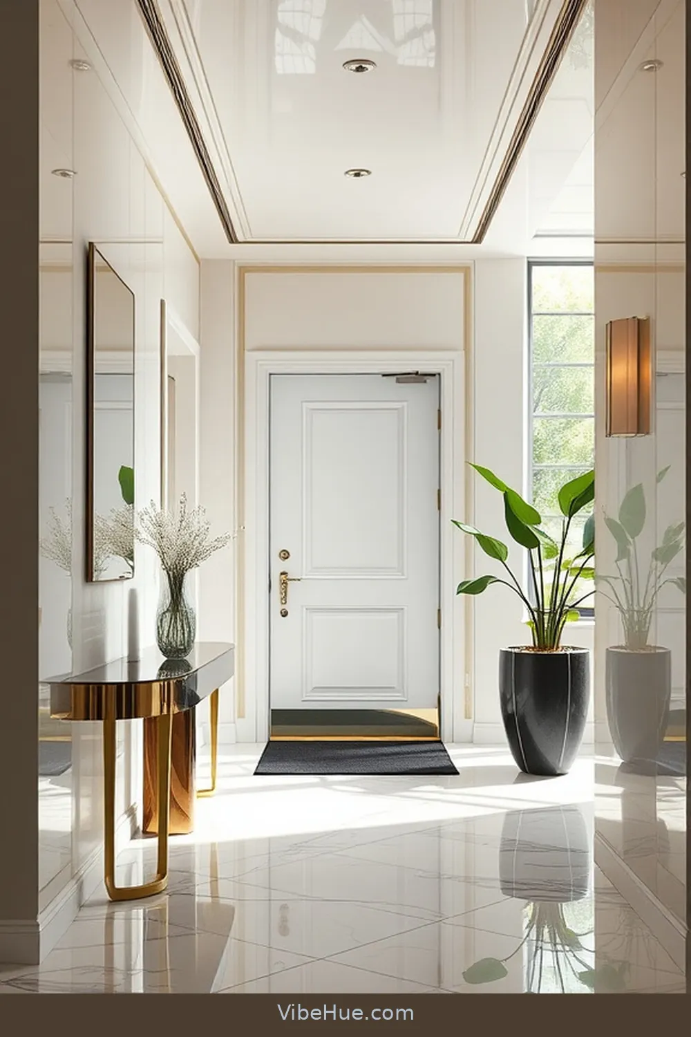 Enhance With Reflective Surfaces for 15 Essential Elements for Year-Round Mid-Century Modern Style Entryway