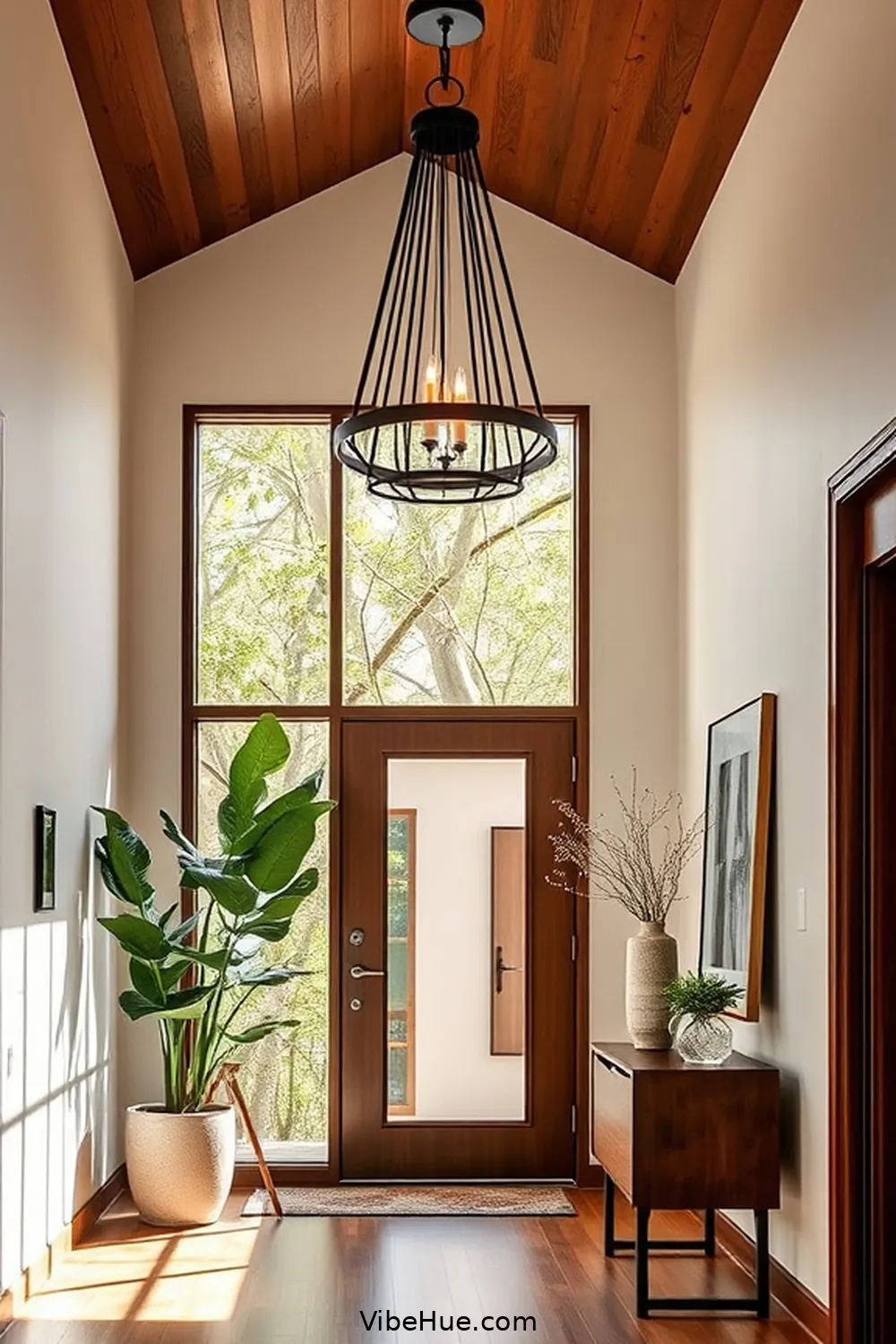 Select a Statement Lighting Fixture for 15 Essential Elements for Year-Round Mid-Century Modern Style Entryway