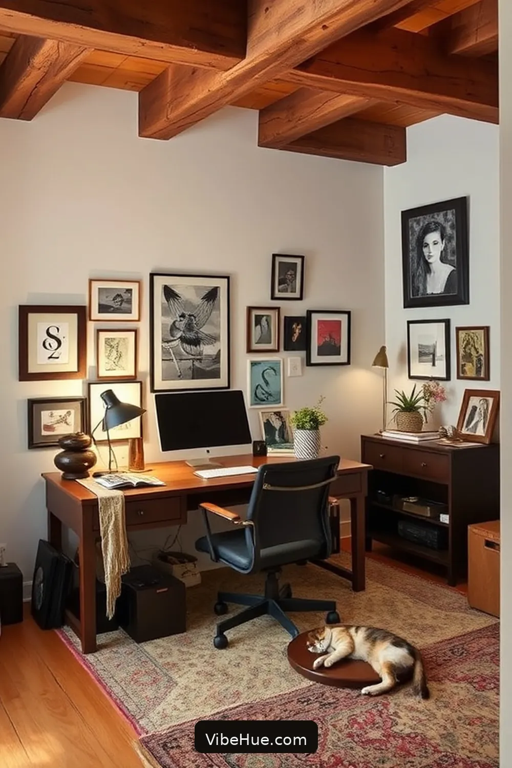 15 Essential Tips for a Rustic Style Year-Round Home Office 11 Incorporate Personal Artwork for 15 Essential Tips for a Rustic Style Year-Round Home Office