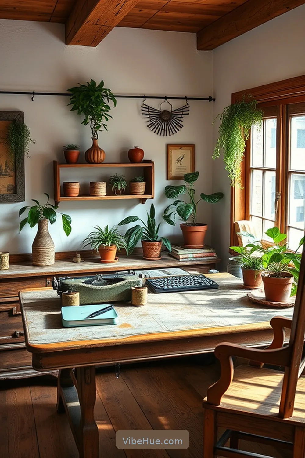 15 Essential Tips for a Rustic Style Year-Round Home Office 4 Incorporate Vintage Furniture for 15 Essential Tips for a Rustic Style Year-Round Home Office
