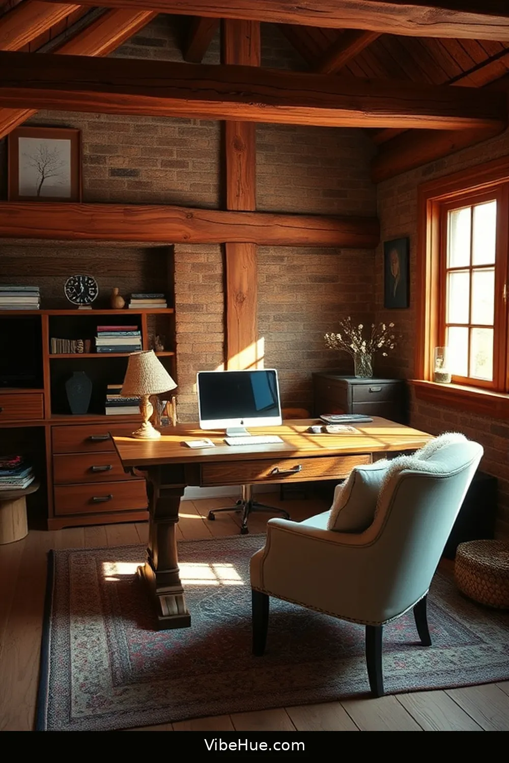 15 Essential Tips for a Rustic Style Year-Round Home Office 6 Utilize Wooden Elements for 15 Essential Tips for a Rustic Style Year-Round Home Office