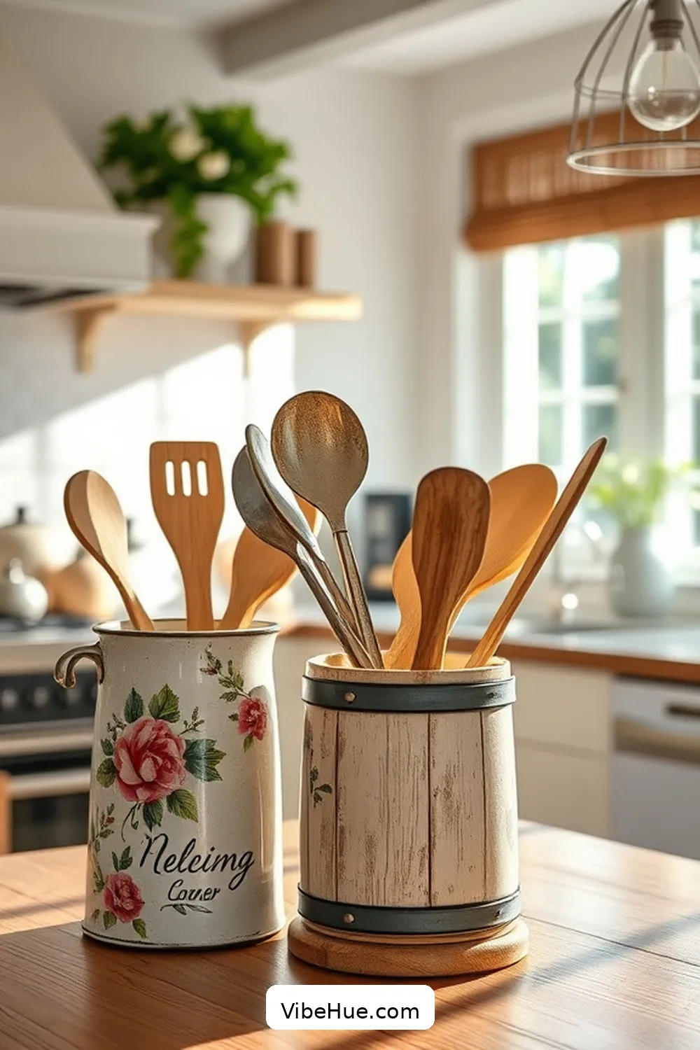 Vintage Utensil Holders for 15 Essentials for a Summer Kitchen in Modern Farmhouse Style