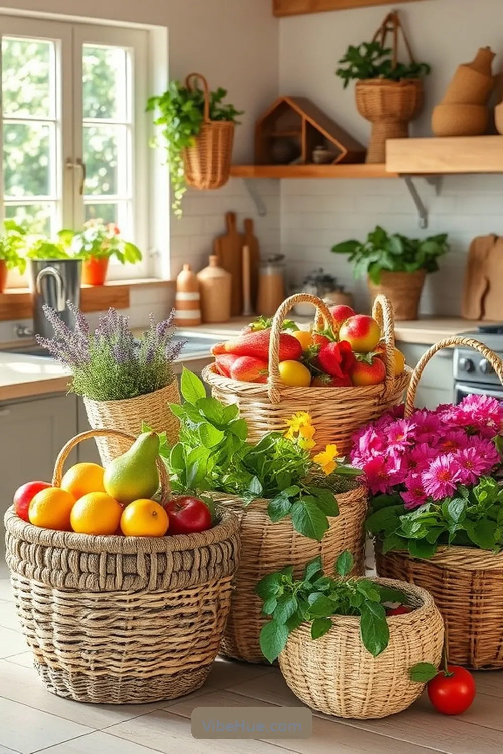 Woven Baskets for 15 Essentials for a Summer Kitchen in Modern Farmhouse Style