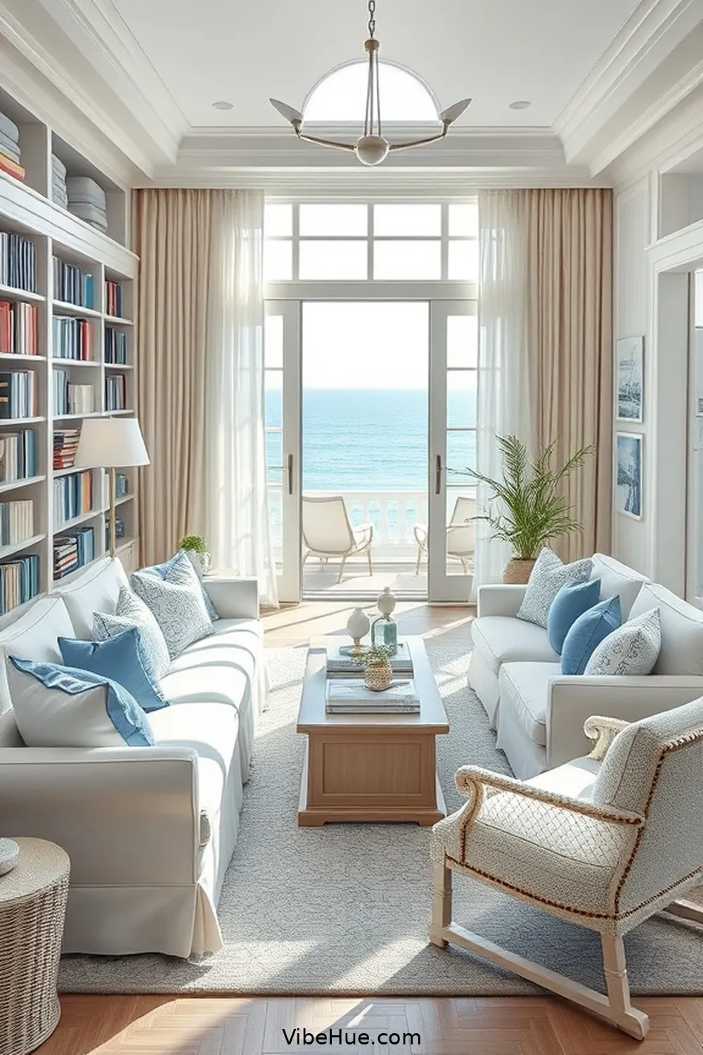 15 Essentials for a Winter Library in Coastal Style 4 Coastal Color Palette: Soothing Shades of Blue and White for 15 Essentials for a Winter Library in Coastal Style