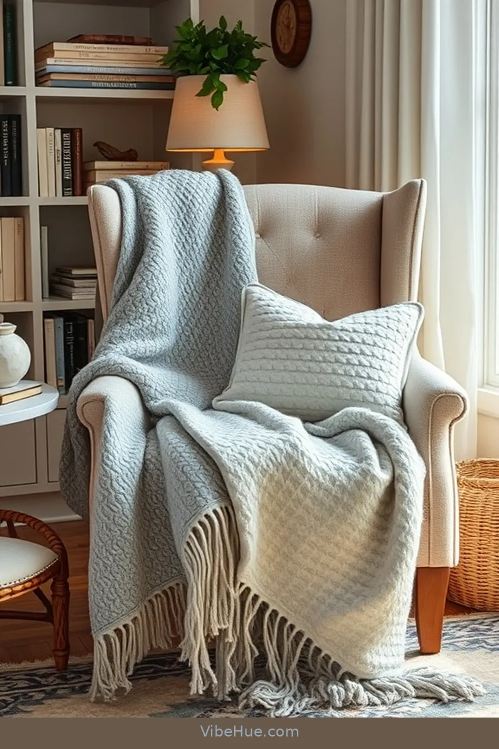 15 Essentials for a Winter Library in Coastal Style 12 Throw Blankets: Cozy Accents for Every Chair for 15 Essentials for a Winter Library in Coastal Style