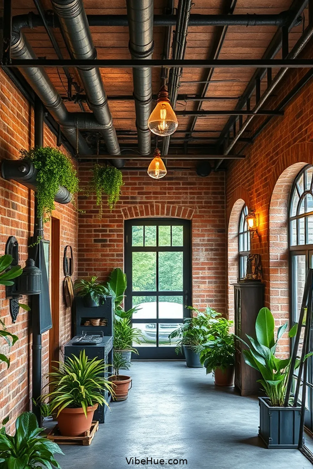 Incorporate Metal Pipe Fixtures for 15 Ideas for an Industrial Style Summer Garage