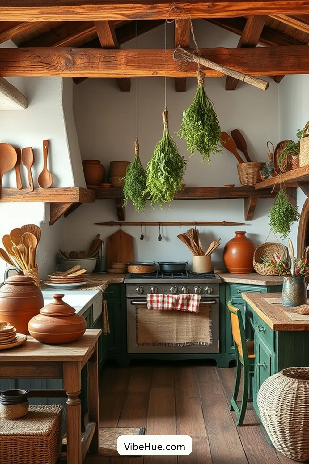 Rustic Accessories for 15 Key Elements for a Year-Round Kitchen in Traditional Style