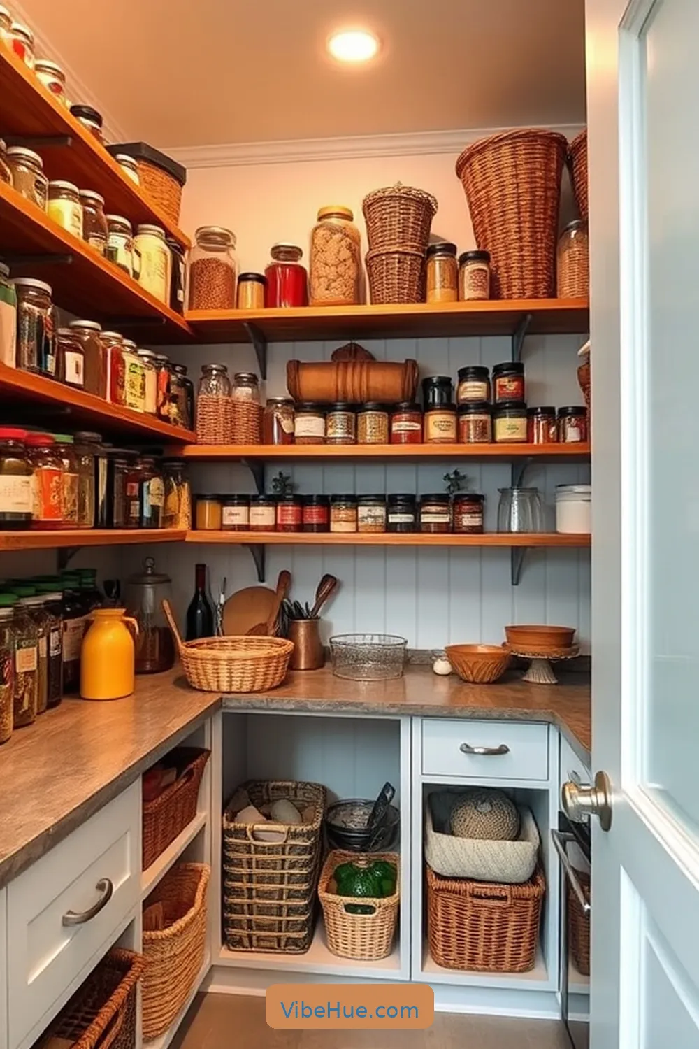 Well-Organized Pantry for 15 Key Elements for a Year-Round Kitchen in Traditional Style