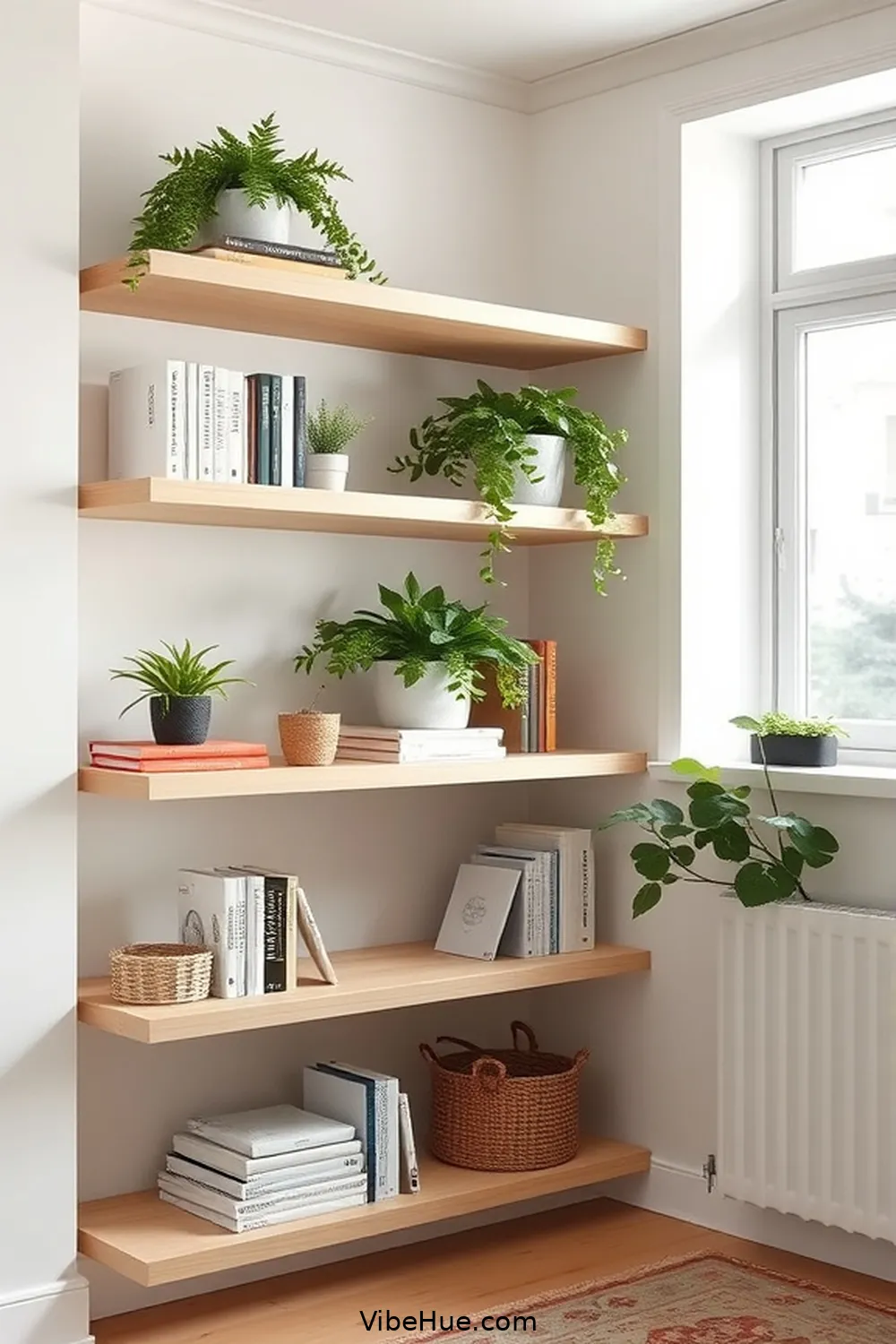 15 Tips for Creating a Summer Library in Scandinavian Style 8 Utilize Simple, Elegant Shelving for 15 Tips for Creating a Summer Library in Scandinavian Style