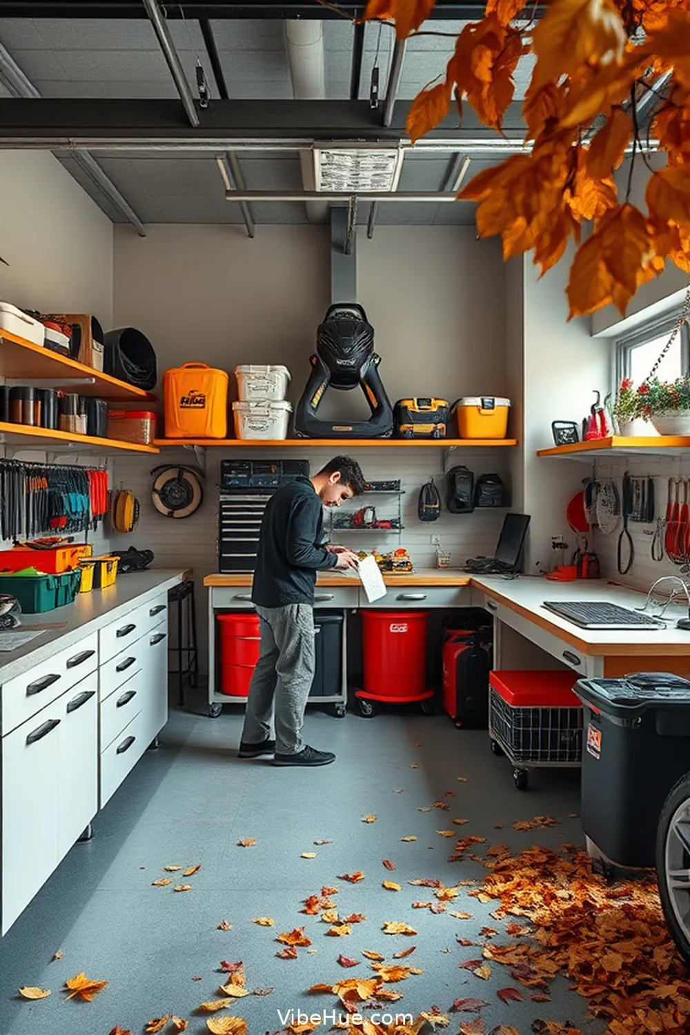 15 Tips for a Contemporary Garage Makeover This Fall 6 Incorporate Functional Workspaces for 15 Tips for a Contemporary Garage Makeover This Fall