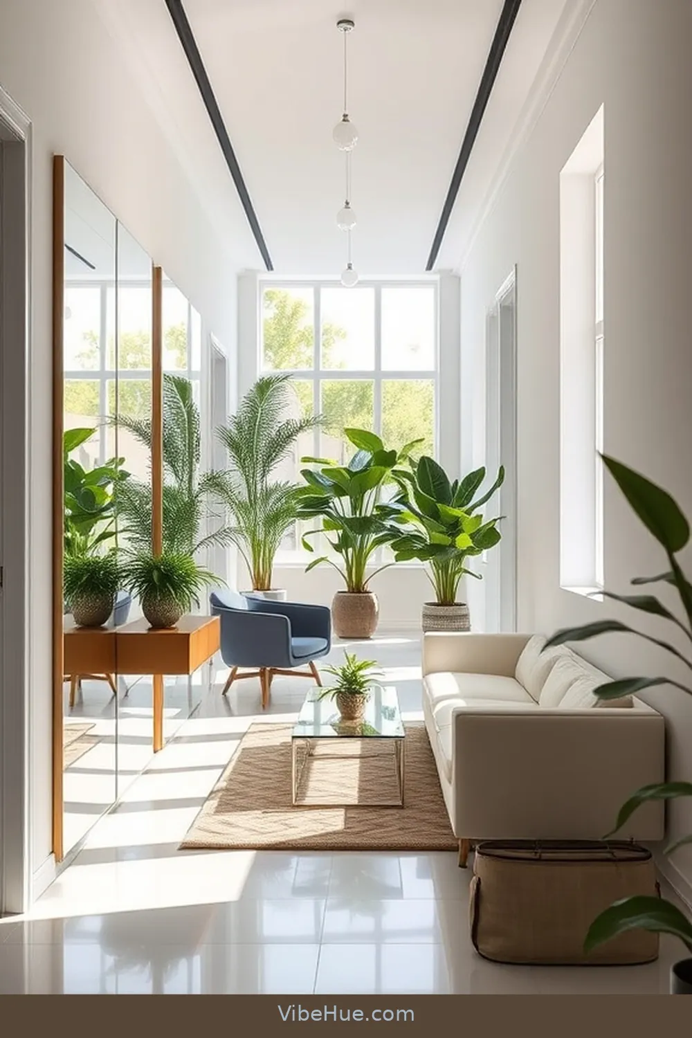 15 Ways to Achieve Summer Minimalist Style in Your Hallway 10 Use Mirrors to Enhance Space for 15 Ways to Achieve Summer Minimalist Style in Your Hallway