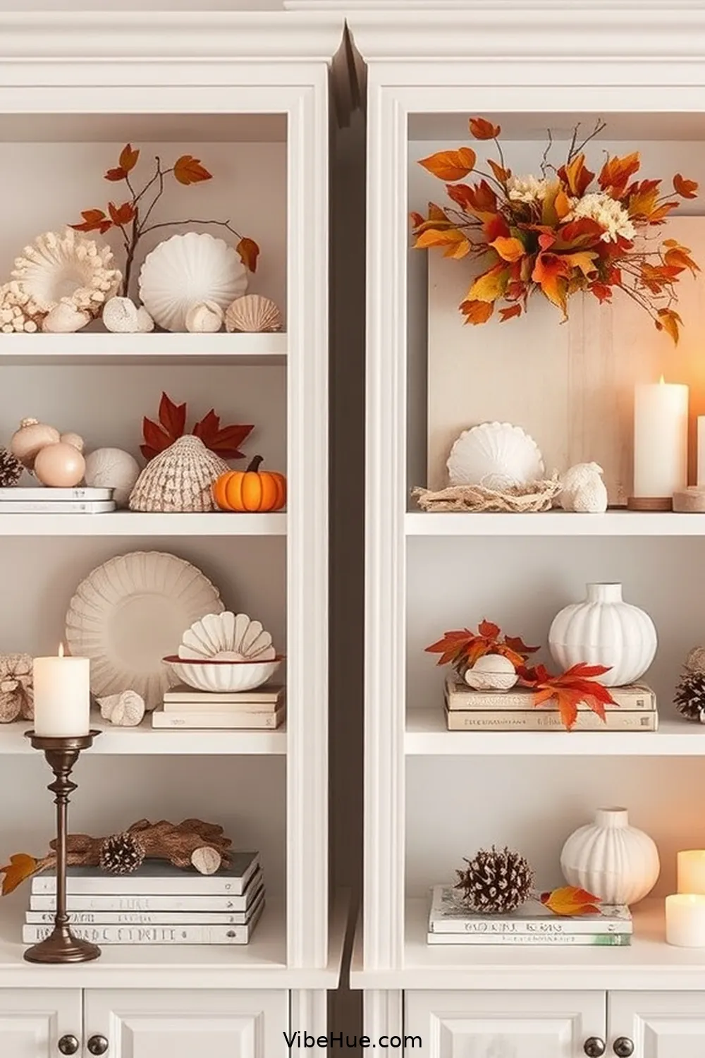 Display Seasonal Decorations for 15 Ways to Create a Fall Library With Coastal Style