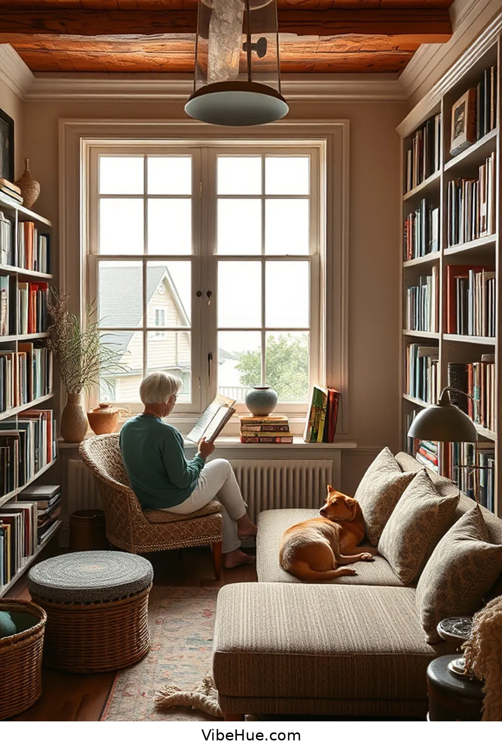 Incorporate Warm, Earthy Colors for 15 Ways to Create a Fall Library With Coastal Style
