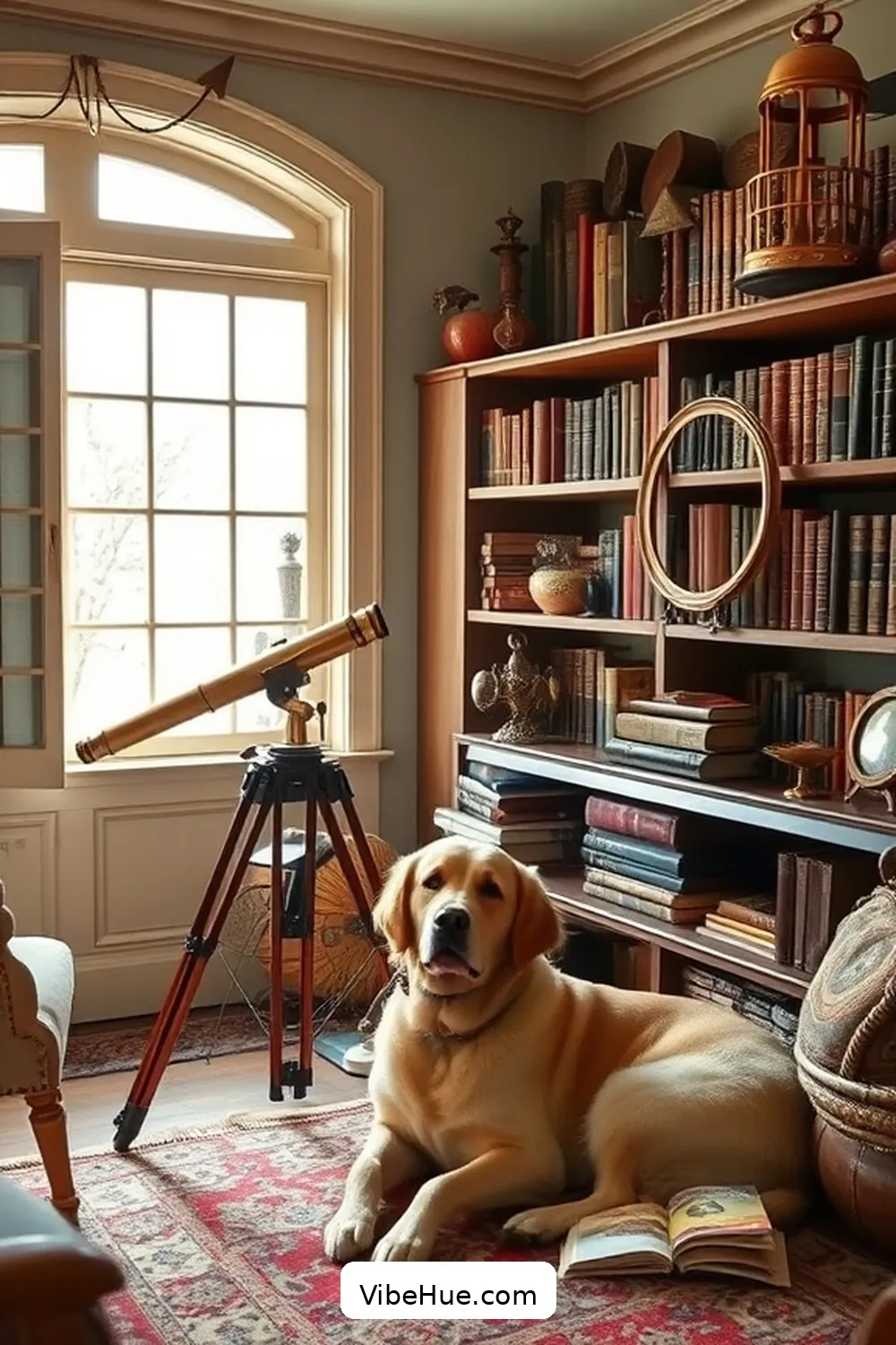 Use Vintage Items for Character for 15 Ways to Create a Fall Library With Coastal Style