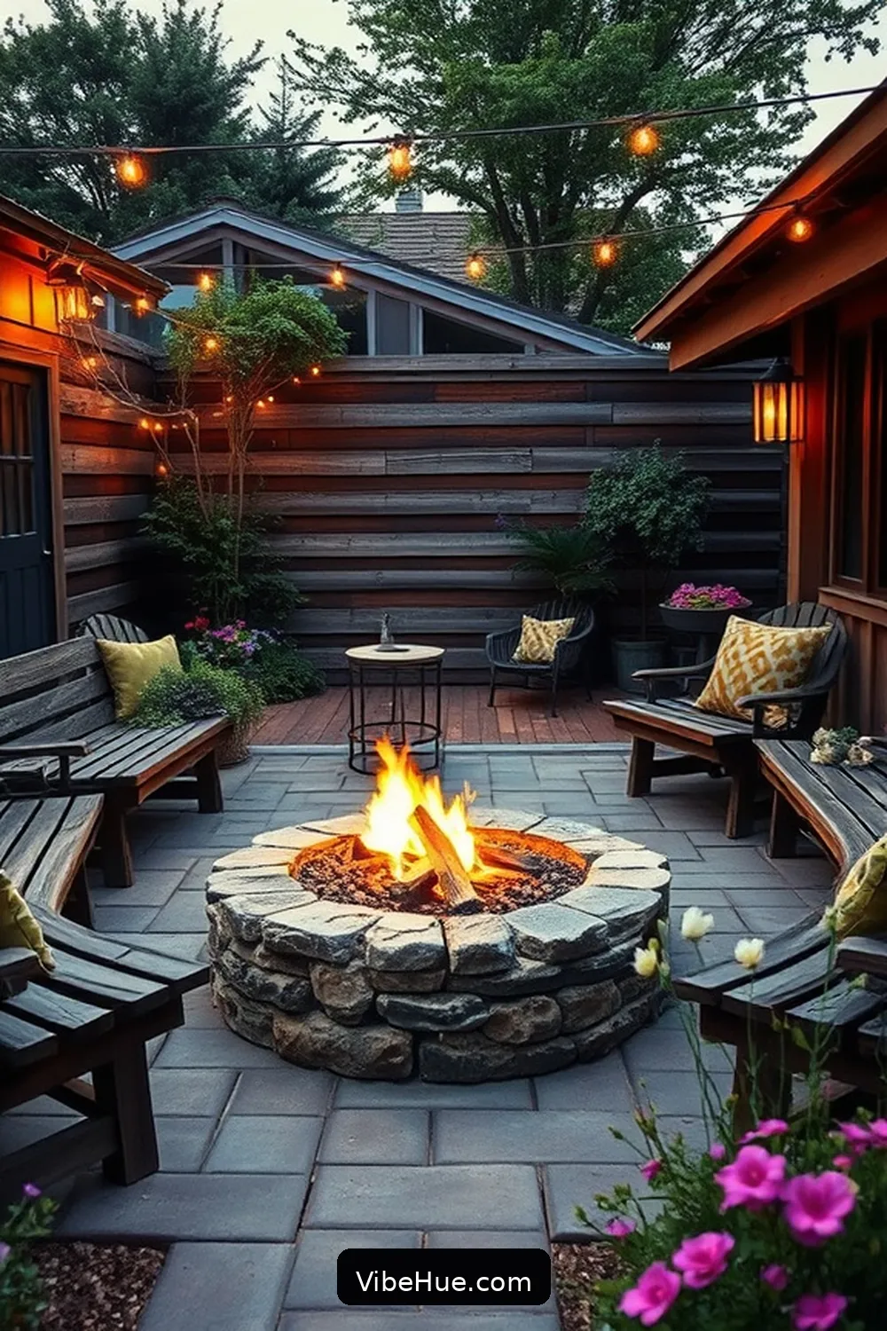 15 Ways to Create a Rustic Style Spring Outdoor Patio 9 Create a Fire Pit Area for 15 Ways to Create a Rustic Style Spring Outdoor Patio
