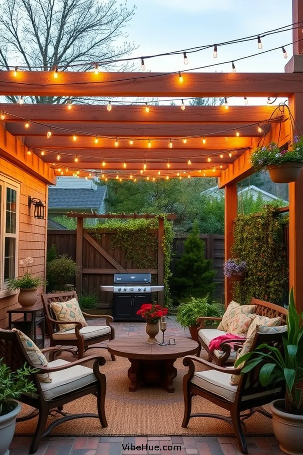 15 Ways to Create a Rustic Style Spring Outdoor Patio 8 Hang String Lights for Ambiance for 15 Ways to Create a Rustic Style Spring Outdoor Patio