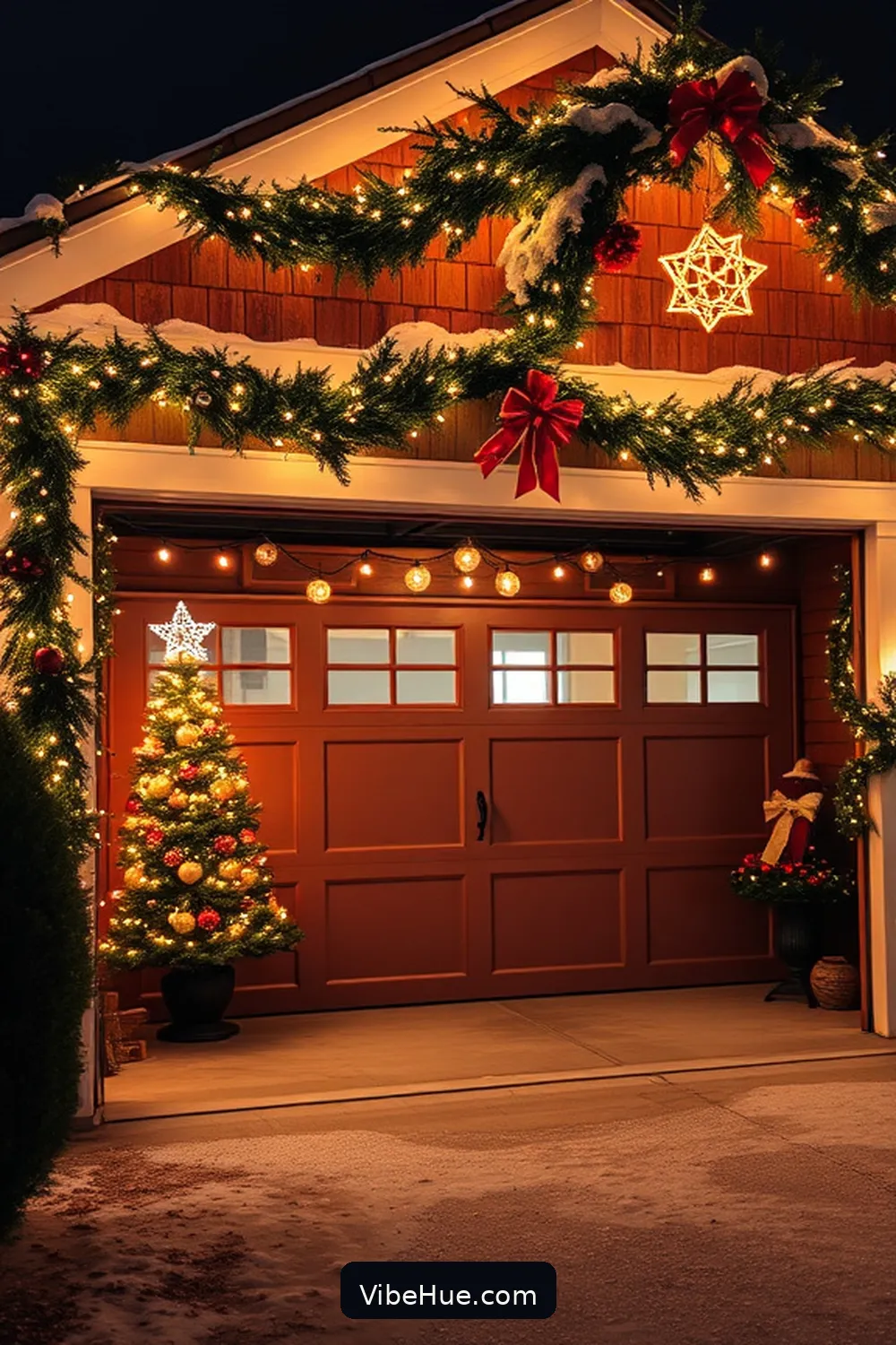 15 Ways to Create a Traditional Holiday Garage Style 4 Decorate With Twinkling Lights for 15 Ways to Create a Traditional Holiday Garage Style