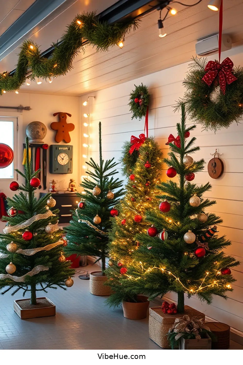 15 Ways to Create a Traditional Holiday Garage Style 8 Install a Mini Tree Display for 15 Ways to Create a Traditional Holiday Garage Style