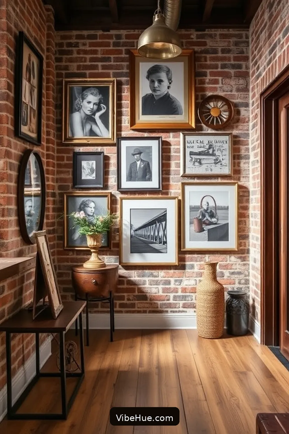 Display Unique Wall Art for 15 Ways to Style a Winter Entryway in Industrial Flair
