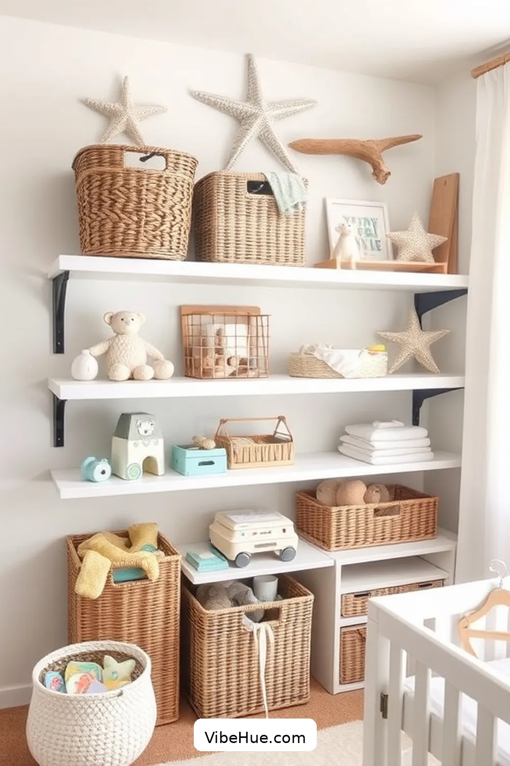 16 Coastal-Inspired Year-Round Nursery Ideas 12 Functional Storage Solutions for 16 Coastal-Inspired Year-Round Nursery Ideas