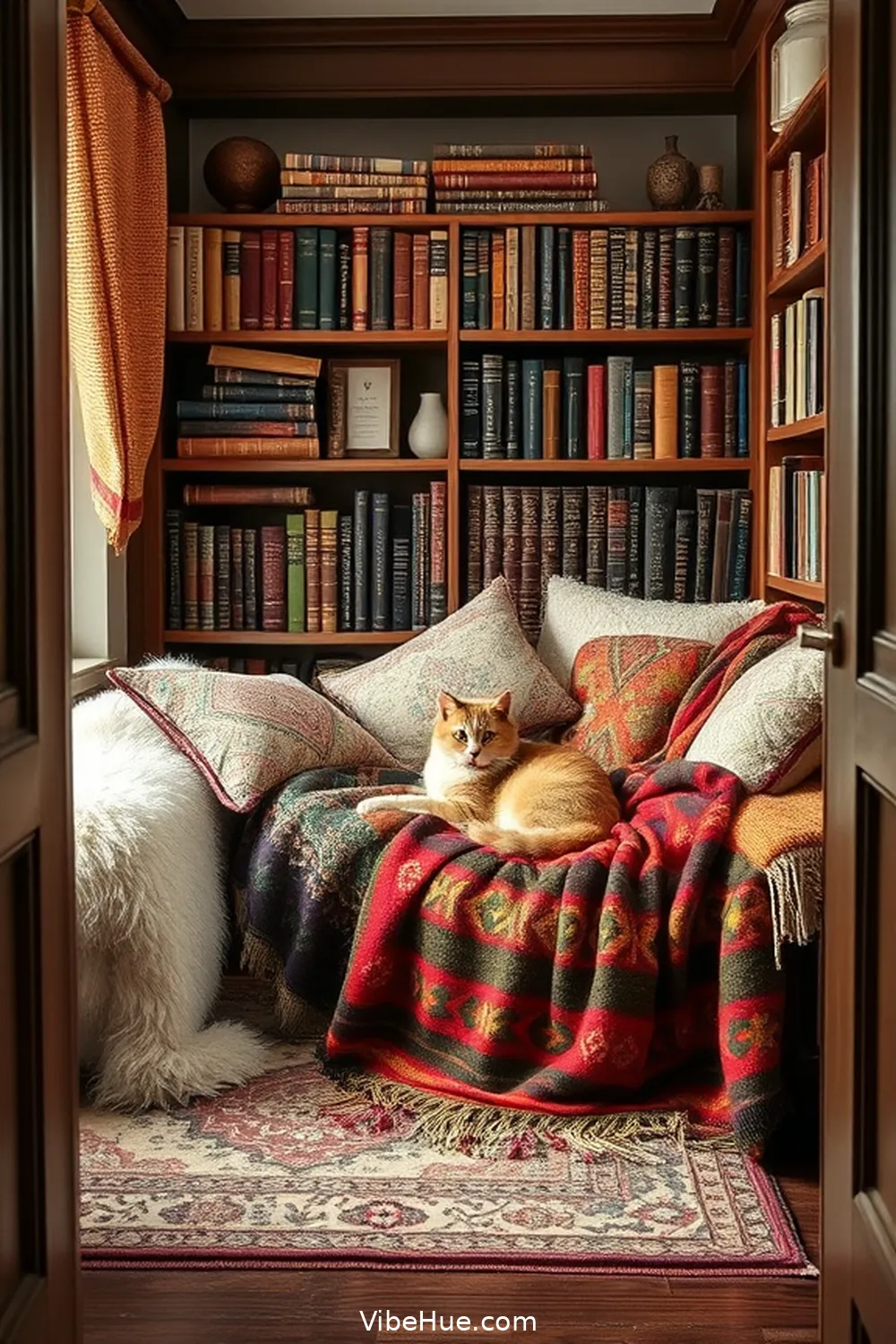 16 Cozy Bohemian Style Decor Ideas for Your Holiday Library 2 Layered Textiles for Comfort for 16 Cozy Bohemian Style Decor Ideas for Your Holiday Library