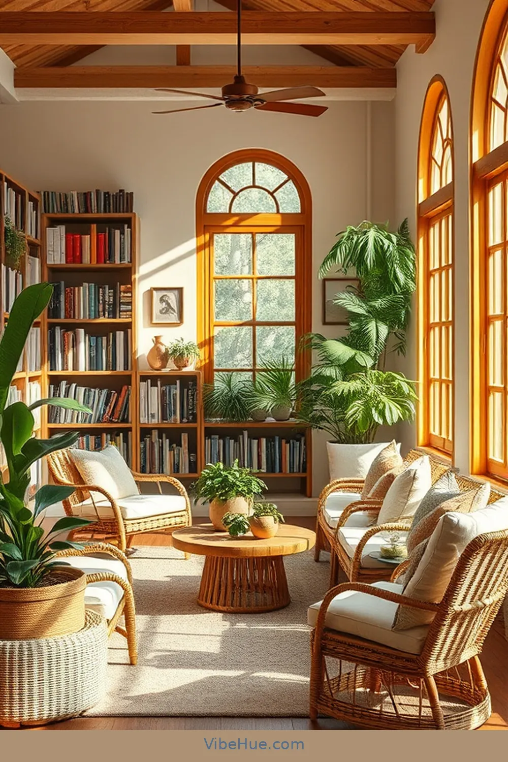 16 Cozy Bohemian Style Decor Ideas for Your Holiday Library 13 Natural Material Elements for 16 Cozy Bohemian Style Decor Ideas for Your Holiday Library