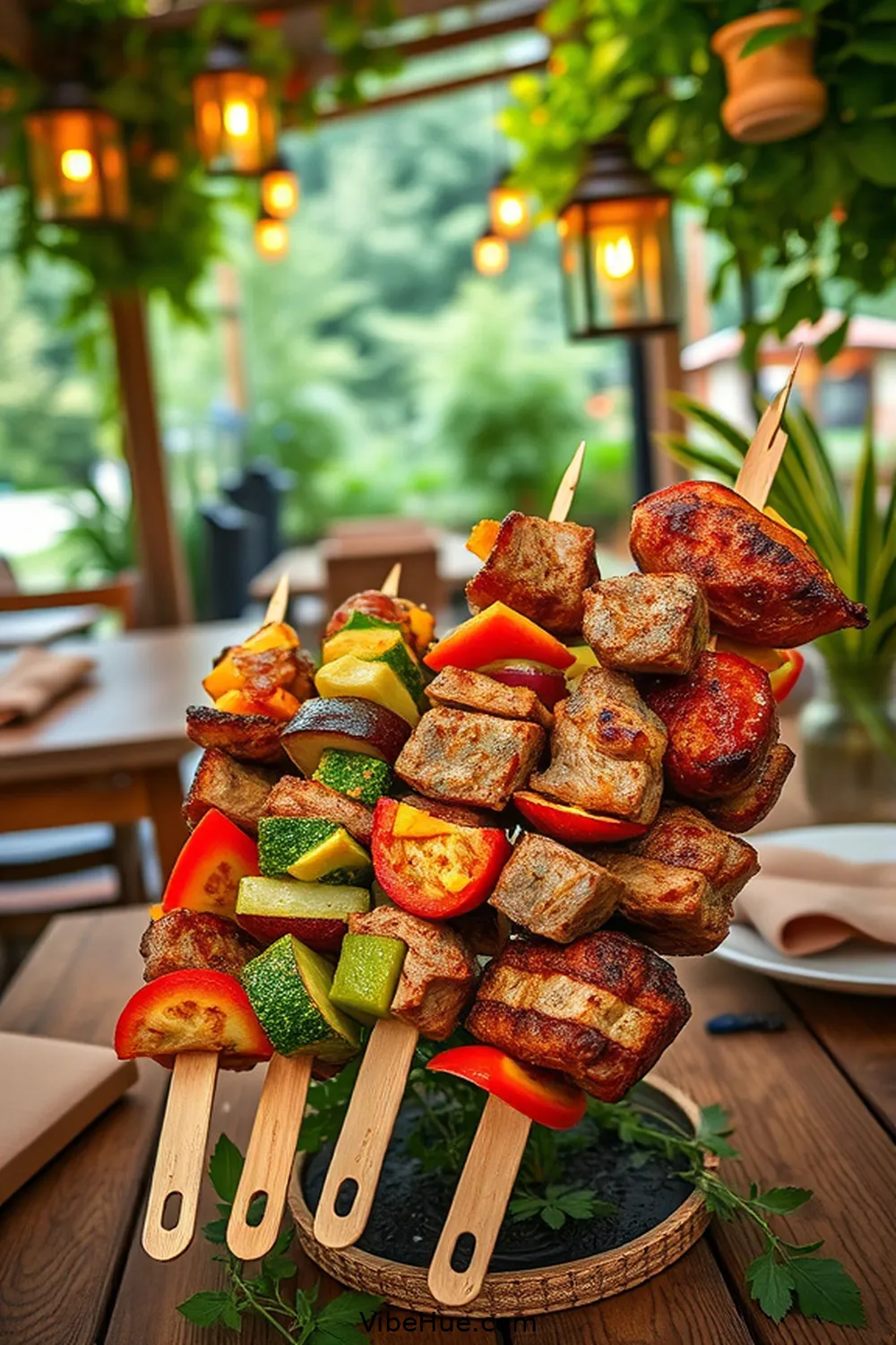 16 Cozy Outdoor Cooking Ideas for a Rustic Summer Kitchen 11 Delight in Skewers: A Simple and Fun Cooking Method for 16 Cozy Outdoor Cooking Ideas for a Rustic Summer Kitchen