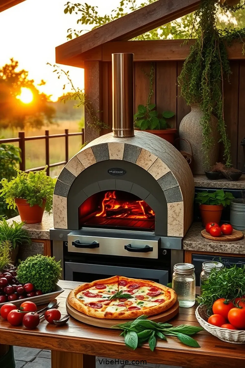 16 Cozy Outdoor Cooking Ideas for a Rustic Summer Kitchen 8 Make Your Own Pizza With a Portable Pizza Oven for 16 Cozy Outdoor Cooking Ideas for a Rustic Summer Kitchen