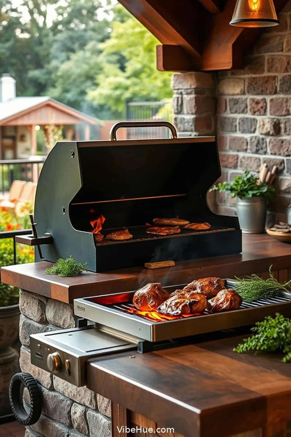 16 Cozy Outdoor Cooking Ideas for a Rustic Summer Kitchen 9 Savor the Flavor: Smoking Meats for That Rustic Touch for 16 Cozy Outdoor Cooking Ideas for a Rustic Summer Kitchen