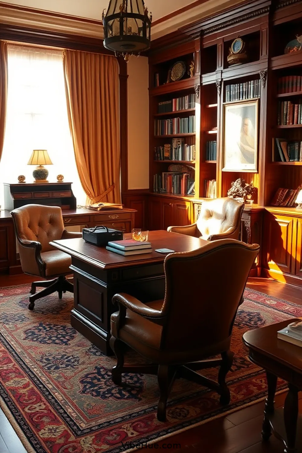 16 Essential Elements for a Summer Home Office in Traditional Style 2 Classic Wood Furniture for 16 Essential Elements for a Summer Home Office in Traditional Style