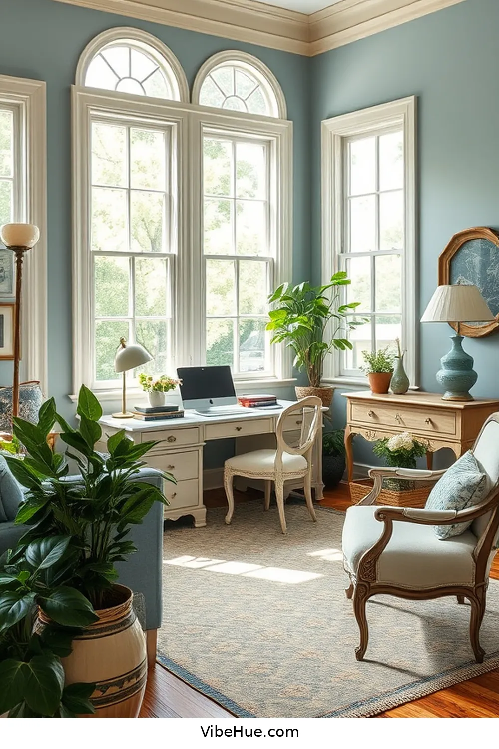 16 Essential Elements for a Summer Home Office in Traditional Style 3 Timeless Color Palette for 16 Essential Elements for a Summer Home Office in Traditional Style