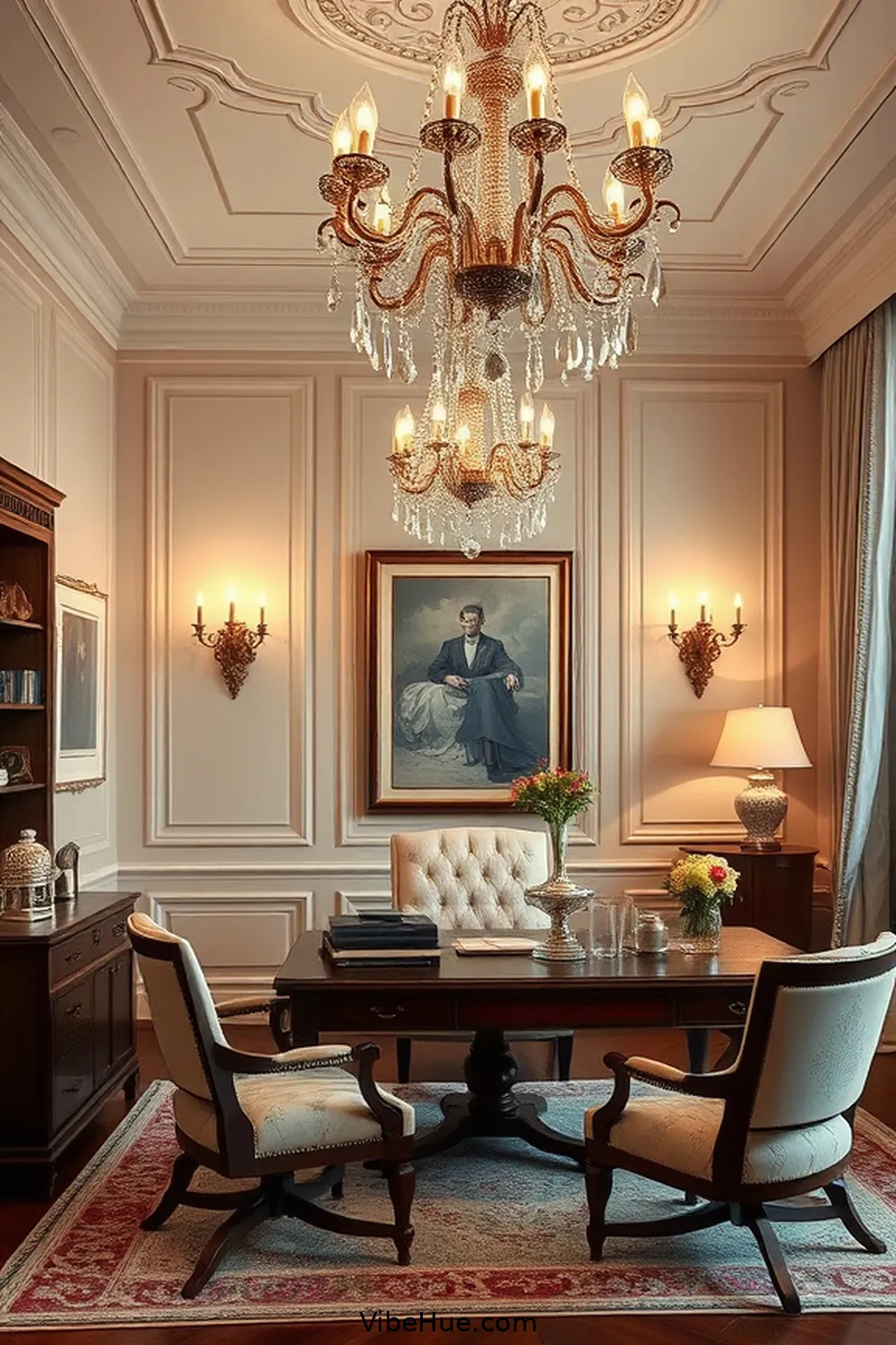 Classic Lighting Fixtures for 16 Essential Elements for a Year-Round Traditional Home Office Style
