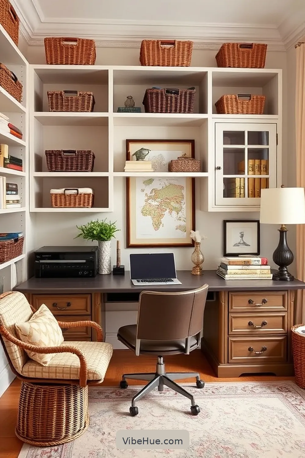 Functional Storage Solutions for 16 Essential Elements for a Year-Round Traditional Home Office Style