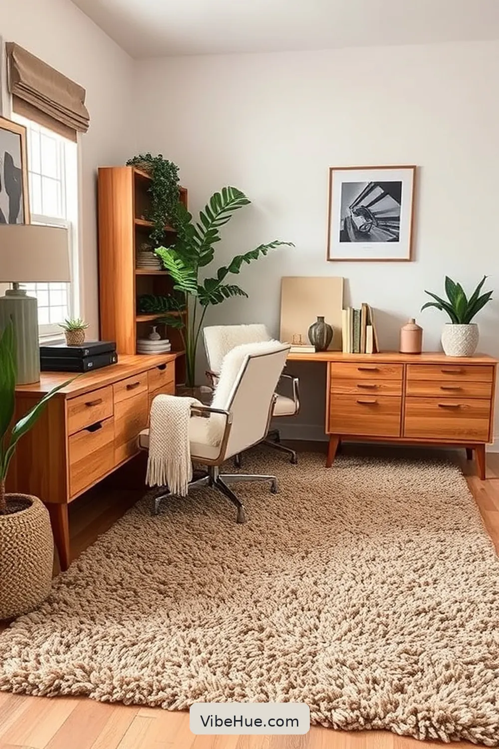 Textured Rugs for Warmth for 16 Essential Elements for a Year-Round Traditional Home Office Style