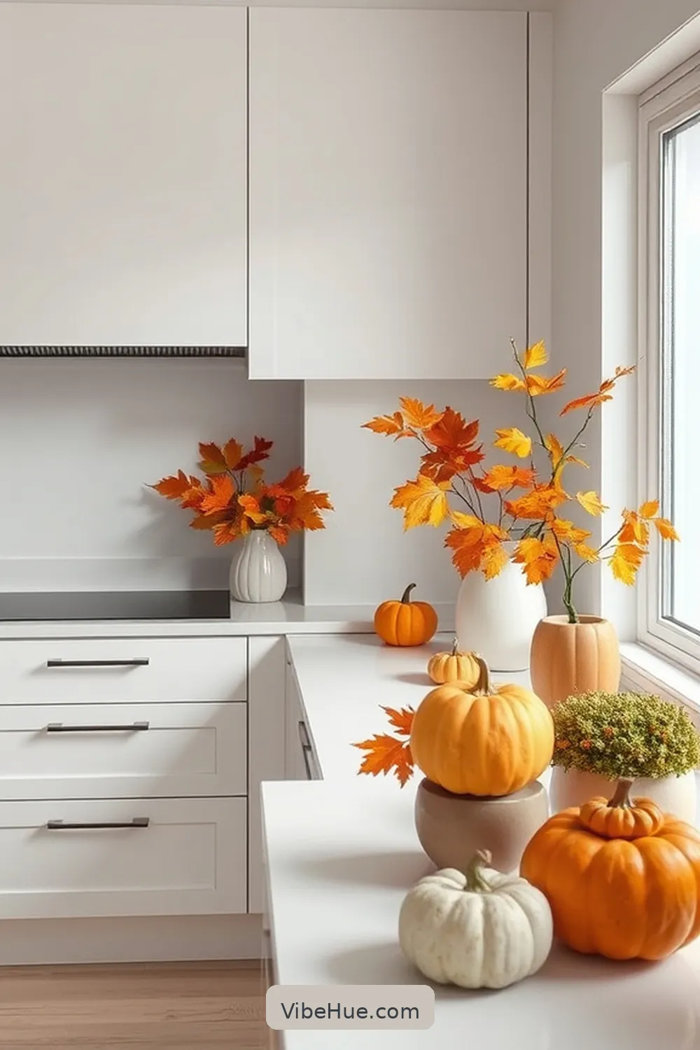 16 Minimalist Fall Kitchen Decor Ideas for Cozy Style 5 Add Seasonal Plants for 16 Minimalist Fall Kitchen Decor Ideas for Cozy Style