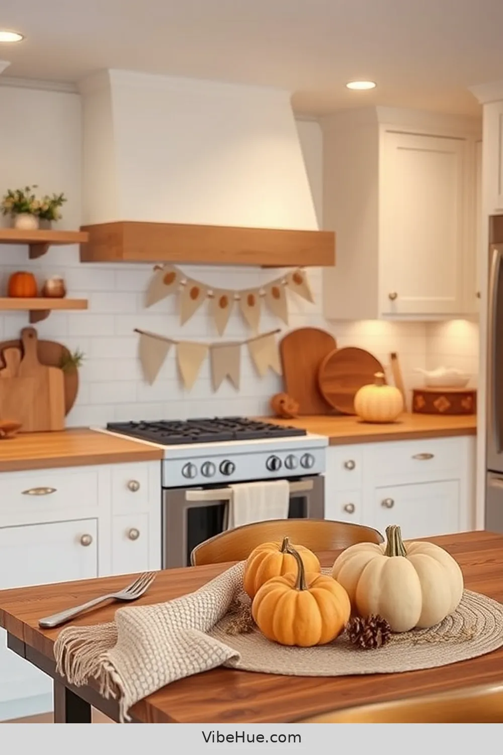 16 Minimalist Fall Kitchen Decor Ideas for Cozy Style 17 Add Simple Seasonal Greetings for 16 Minimalist Fall Kitchen Decor Ideas for Cozy Style
