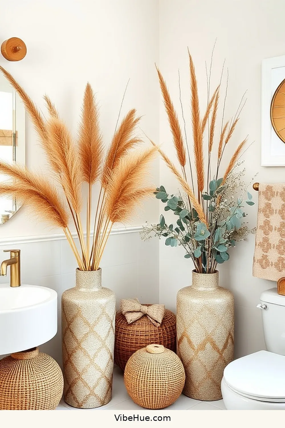 Display Seasonal Botanicals for 16 Ways to Achieve Coastal Style in Your Fall Bathroom