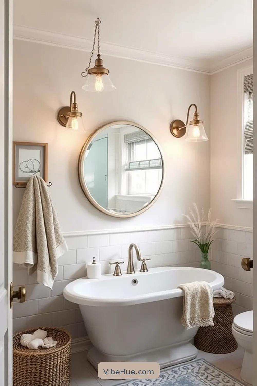 Install Nautical Lighting Fixtures for 16 Ways to Achieve Coastal Style in Your Fall Bathroom