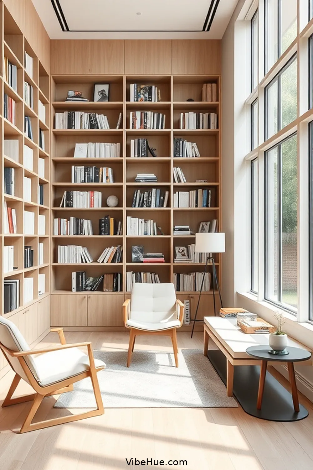 16 Ways to Create a Contemporary Spring Library Style 6 Opt for Minimalist Furniture for 16 Ways to Create a Contemporary Spring Library Style